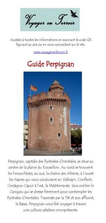 Couverture du livre « Perpignan » de Coralie Pailhes aux éditions Voyager En Terroir