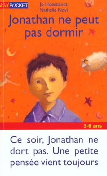 Couverture du livre « Jonathan Ne Peut Pas Dormir » de Jo Hoestlandt aux éditions Pocket Jeunesse