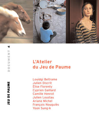 Couverture du livre « L'atelier du jeu de paume » de  aux éditions Jeu De Paume