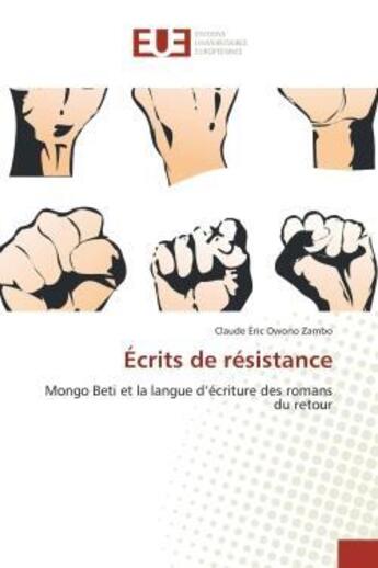 Couverture du livre « Écrits de résistance » de Zambo-C aux éditions Editions Universitaires Europeennes