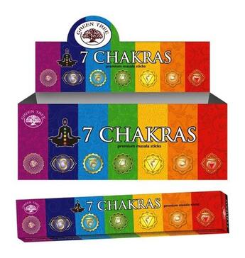 Couverture du livre « Encens green 7 chakras 15 grammes - lot de 12 » de  aux éditions Dg-exodif