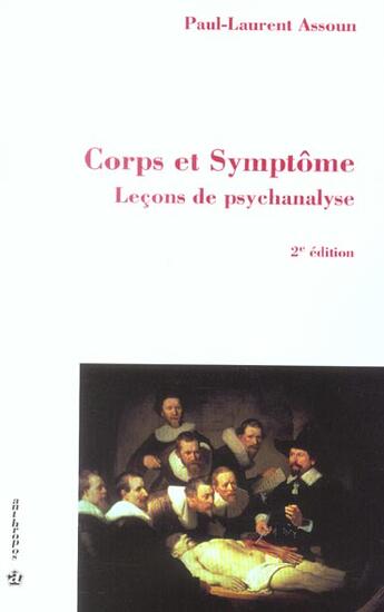 Couverture du livre « CORPS ET SYMPTOME (2e édition) » de Paul-Laurent Assoun aux éditions Economica