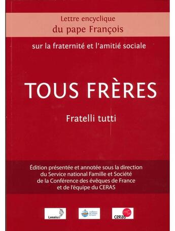 Couverture du livre « Tous frères » de Pape Francois aux éditions Lessius