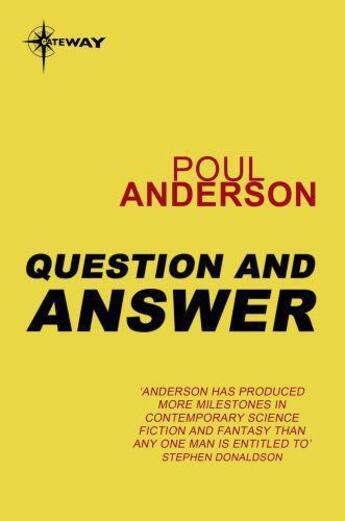 Couverture du livre « Question and Answer » de Poul Anderson aux éditions Orion Digital