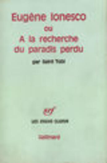 Couverture du livre « Eugene Ionesco » de Saint-Tobi aux éditions Gallimard