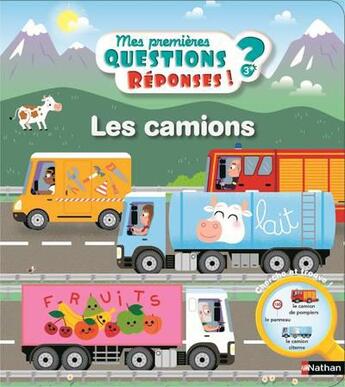 Couverture du livre « Les camions » de Benjamin Becue et Camille Moreau aux éditions Nathan