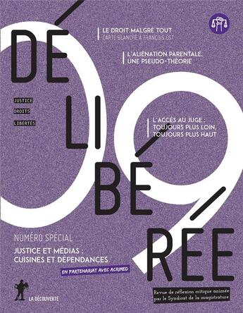 Couverture du livre « Deliberee - numero 9 » de Revue Délibérée aux éditions La Decouverte