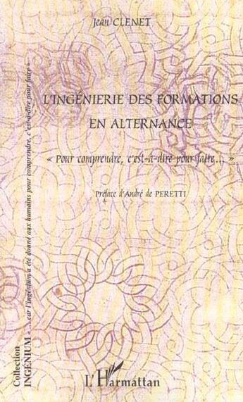 Couverture du livre « L'ingénierie des formations en alternance : 