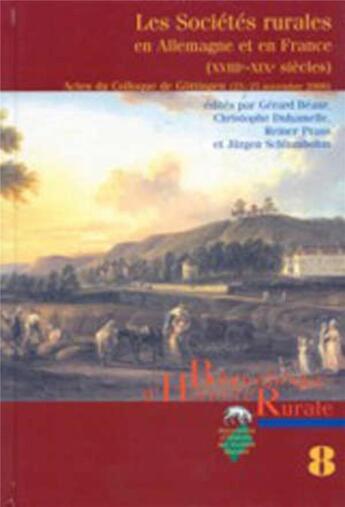 Couverture du livre « SOCIETES RURALES EN ALLEMAGNE ET EN FRANCE » de Pur aux éditions Pu De Rennes