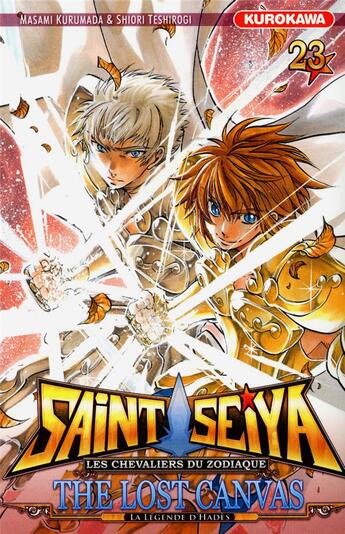 Couverture du livre « Saint Seiya - the lost Canvas ; la légende d'Hadès Tome 23 » de Masami Kurumada et Shiori Teshirogi aux éditions Kurokawa