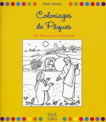 Couverture du livre « Coloriages de Pâques » de Maite Roche aux éditions Mame