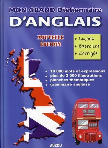 Couverture du livre « Mon grand dictionnaire d'anglais illustré » de  aux éditions Philippe Auzou