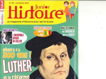 Couverture du livre « Histoire junior n 67 martin luther octobre 2017 » de  aux éditions Histoire Junior