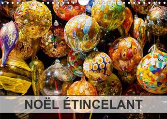 Couverture du livre « NOËL ÉTINCELANT (Calendrier mural 2020 DIN A4 horizontal) ; Composition graphique de peinture numérique sur le thème de Noël (Calendrier mensuel, 14 Pages ) » de Nadia Le Lay aux éditions Calvendo