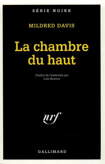 Couverture du livre « La chambre du haut » de Mildred Davis aux éditions Gallimard