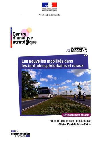 Couverture du livre « Les nouvelles mobilités dans les territoires periurbains et ruraux » de  aux éditions Documentation Francaise