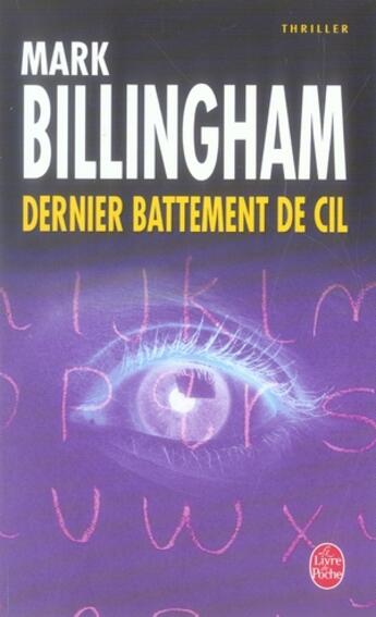 Couverture du livre « Dernier battement de cil » de Billingham-M aux éditions Le Livre De Poche