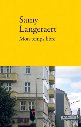 Couverture du livre « Mon temps libre » de Samy Langeraert aux éditions Verdier