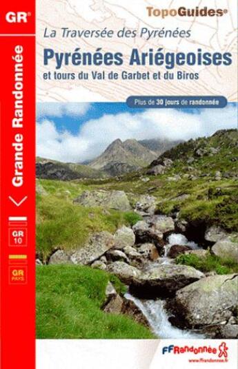 Couverture du livre « Pyrénées ariégeoises ; 09 - GR - 1090 (édition 2012) » de  aux éditions Ffrp