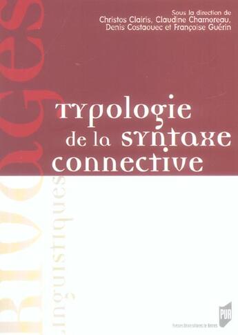 Couverture du livre « Typologie de la syntaxe connective » de Pur aux éditions Pu De Rennes