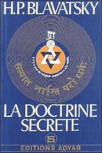 Couverture du livre « La doctrine secrète Tome 5 » de Helena Petrovna Blavatsky aux éditions Adyar