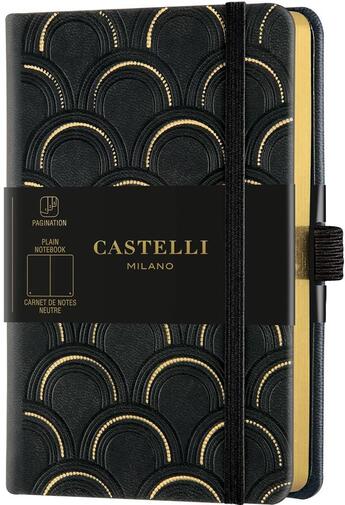 Couverture du livre « Carnet copper and gold poche uni art deco gold » de Castelli aux éditions Castelli Milano