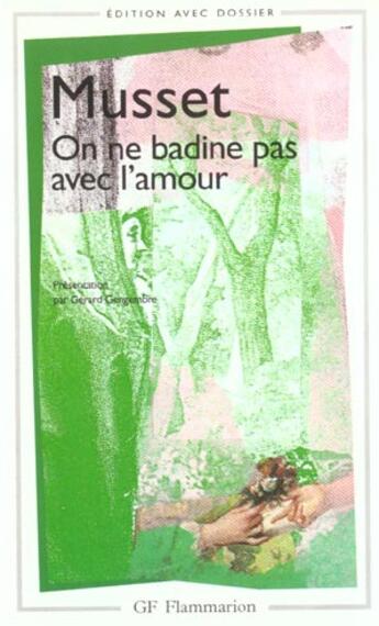 Couverture du livre « On ne badine pas avec l'amour » de Alfred De Musset aux éditions Flammarion