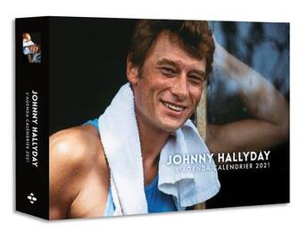 Couverture du livre « L'agenda-calendrier Johnny Hallyday (édition 2021) » de  aux éditions Hugo Image