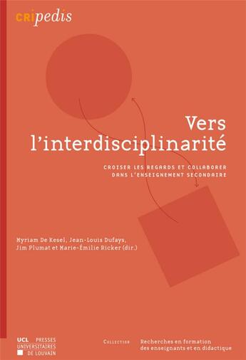 Couverture du livre « Vers l'interdisciplinarité » de  aux éditions Pu De Louvain