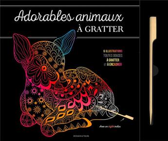 Couverture du livre « Adorables animaux à gratter » de  aux éditions Dessain Et Tolra