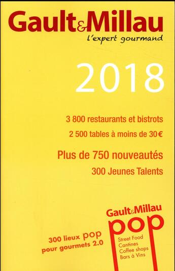 Couverture du livre « Guide France (édition 2018) » de Gault&Millau aux éditions Gault&millau