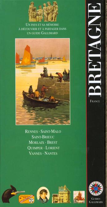 Couverture du livre « Bretagne, france - rennes, saint-brieuc, brest, lorient, nantes » de Collectif Gallimard aux éditions Gallimard-loisirs