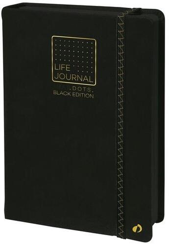 Couverture du livre « Carnet dots life journal black el 15x21 2371108q » de  aux éditions Quo Vadis