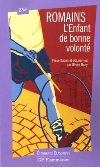 Couverture du livre « L'enfant de bonne volonte - extraits des hommes de bonne volonte » de Jules Romains aux éditions Flammarion