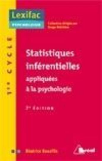 Couverture du livre « Statistiques appliquees a la psychologie (tome 2) » de Netchine aux éditions Breal