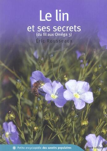 Couverture du livre « Lin Et Ses Secrets » de Rousseaux/Eric aux éditions Geste