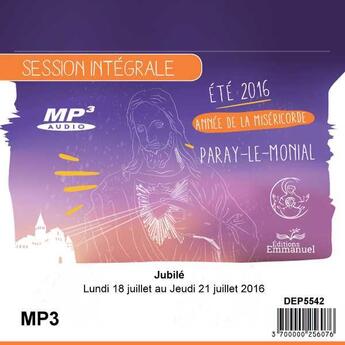 Couverture du livre « Mp3 jubile du 18 au 21 juillet 2016 » de  aux éditions Emmanuel