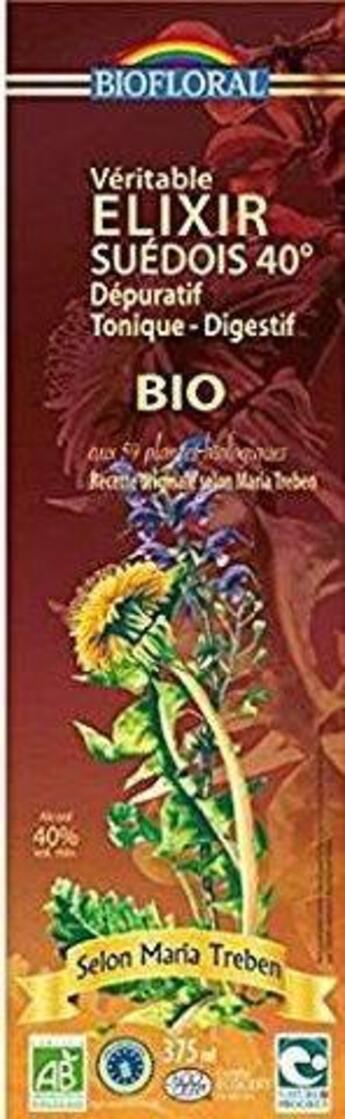 Couverture du livre « Elixir du suedois 40 - bio - 375 ml » de  aux éditions Dg-exodif