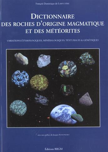 Couverture du livre « **Dict. Roches Magmat./Meteorite » de  aux éditions Brgm