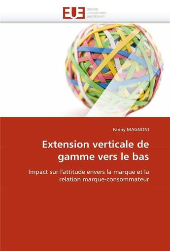 Couverture du livre « Extension verticale de gamme vers le bas » de Magnoni Fanny aux éditions Editions Universitaires Europeennes