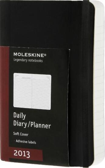 Couverture du livre « Agenda journalier 2013 ; souple noir » de Moleskine aux éditions Moleskine Papet