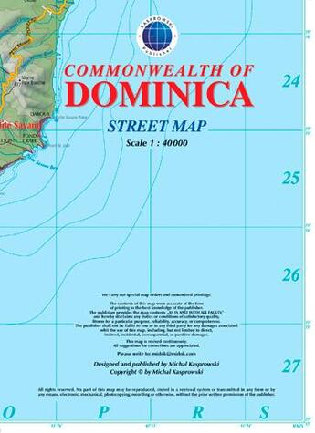 Couverture du livre « Dominica (commonwealth of) - 1/40.000 » de  aux éditions Craenen