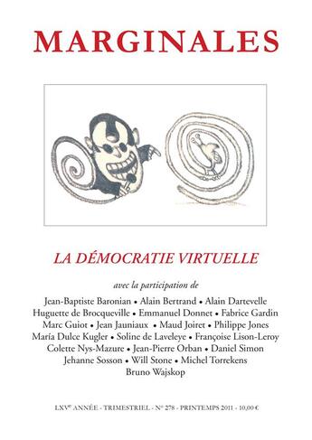 Couverture du livre « La democratie virtuelle » de  aux éditions Ker Editions