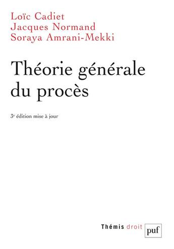 Couverture du livre « Théorie générale du procès » de Soraya Amrani-Mekki et Jacques Normand et Loic Cadiet aux éditions Puf