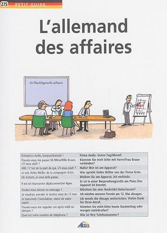 Couverture du livre « L'allemand des affaires » de  aux éditions Aedis