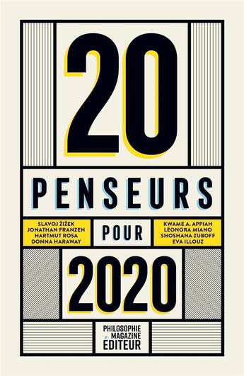 Couverture du livre « 20 penseurs pour 2020 ; les meilleurs articles de la presse internationale » de Martin Legros aux éditions Philo Revue