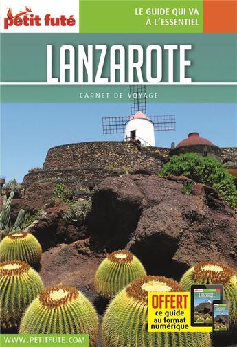 Couverture du livre « GUIDE PETIT FUTE ; CARNETS DE VOYAGE ; Lanzarote (édition 2018) » de  aux éditions Le Petit Fute