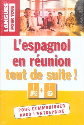 Couverture du livre « L'espagnol en reunion tout de suite ! (coffret 1 cd) » de Guilbert/Berman aux éditions Pocket