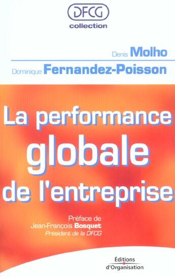 Couverture du livre « La performance globale de l'entreprise » de Fernandez-Poisson aux éditions Organisation