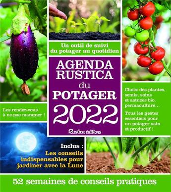 Couverture du livre « Agenda Rustica du potager (édition 2022) » de Robert Elger aux éditions Rustica